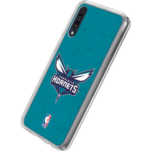 NBA Charlotte Hornets Distressed Galaxy A50 Clear Case